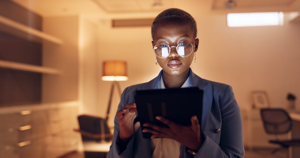 business woman shopping online