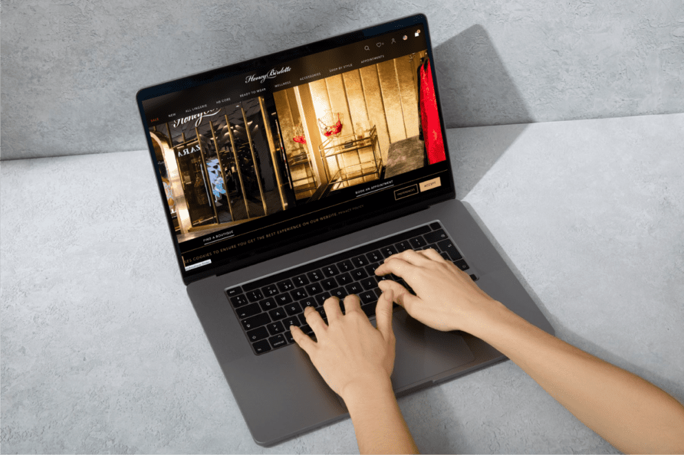 Woman shopping on Honey Birdette Website