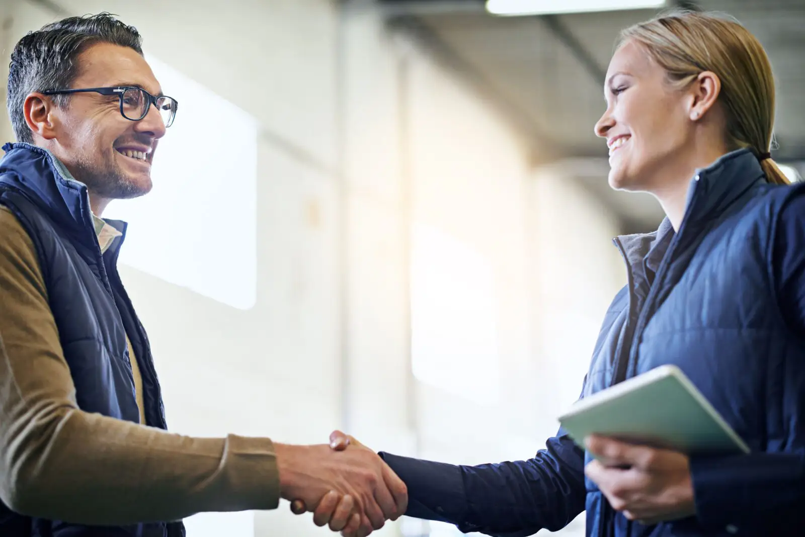 two business people shaking hands