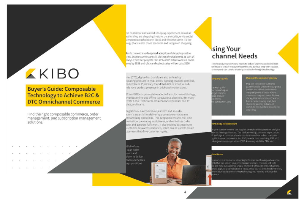 preview of pages inside the omnichannel commerce guide