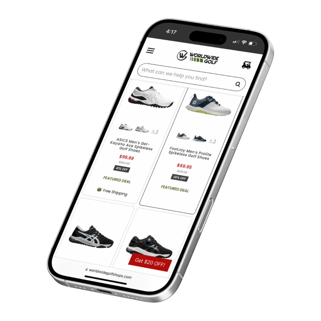 Worldwide golf online store