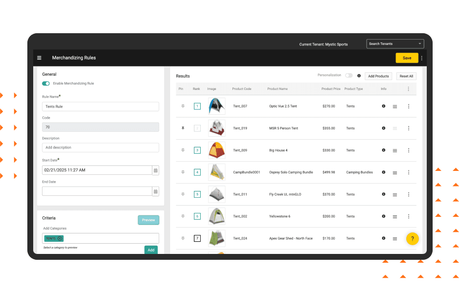 Search UI of KIBO platform