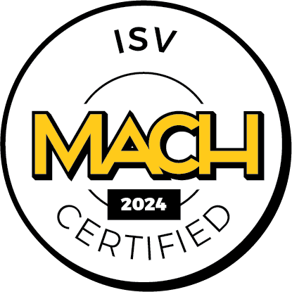 MACH ISV Certification badge, indicating KIBO fits MACH Principles—Composable, Connected, Incremental, Open, and Autonomous