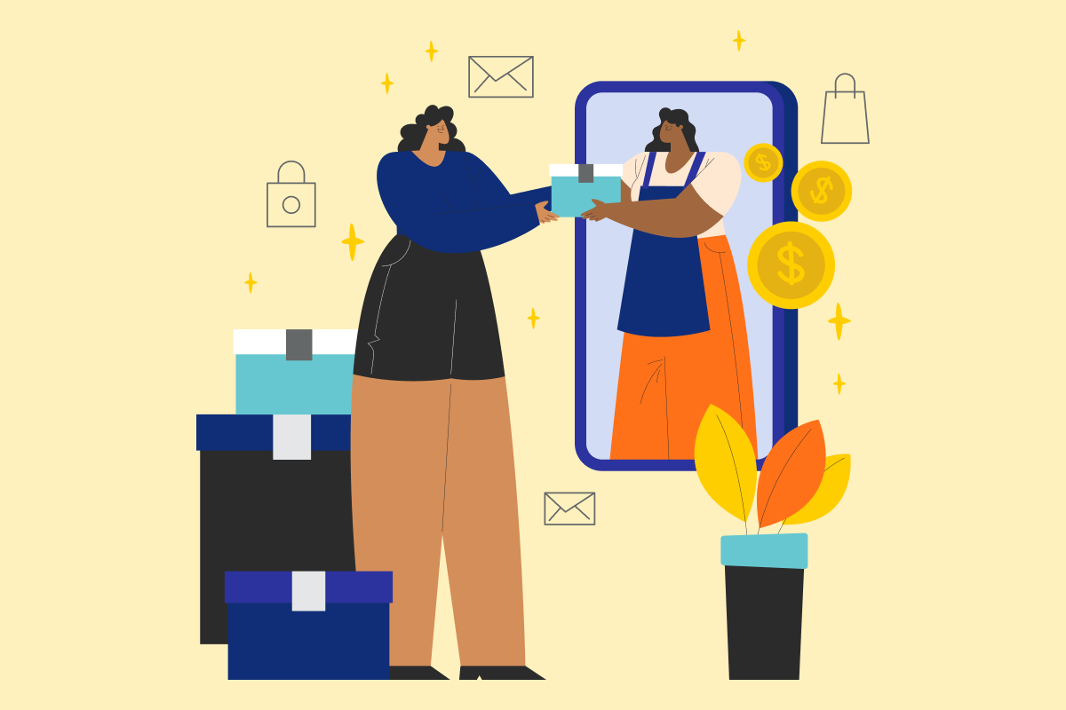 design concept of B2B buying online
