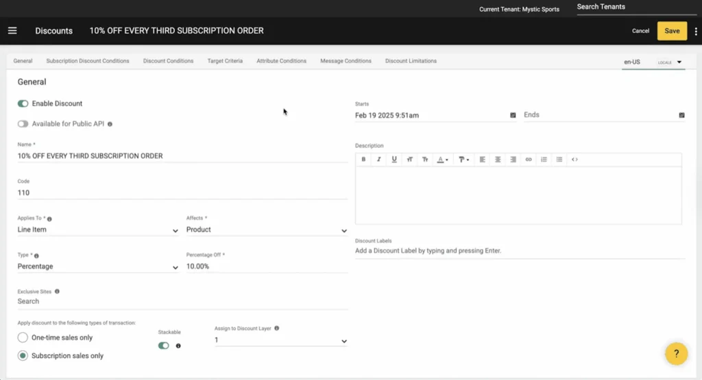 subscription discount